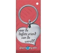 RVS Hart Sleutelhanger - voor de liefste vriend van de wereld!