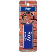 Paper Dreams Sleutelhanger Straatnaam Roy 9 Cm Staal Blauw