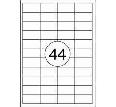 Benza Zelfklevende Etiketten op A4 Vel - 48,5 x 25,4 mm - 44 stickers per vel - 10 vel