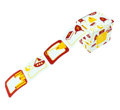 50x Sinterklaas Naam Etiketten – Cadeaustickers – 4 x 5 cm – Rood & Geel – 4 Designs – Si