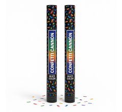 Set van 2 XL Confetti Shooters – 78 cm – CONFETTI CANNON MULTI COLOR – Gevuld met papieren co