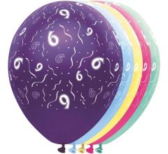 6 Jaar Feestballonnen - ballon - leeftijd - 5 stuks