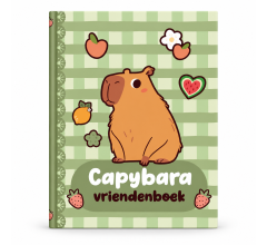 Benza – Capybara Vriendenboek – 80 Pagina’s – Harde Kaft – 19 × 14 cm