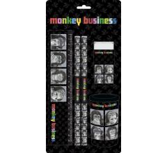 Monkey Aap - Liniaal - Potlood - Gum - Puntenslijper