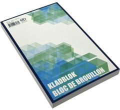 Kladblok 210 x 130 mm Blanco - 200 Vel - Grijs - 10 Stuks