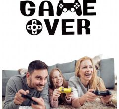 Muursticker XL – Game Over – 100 x 47,5 cm – Vinyl - voor de echte gamefanaten