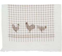 Clayre & Eef Gastendoekje - Kippen - 40x60
