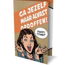 Party Time! - 6 Dubbele Uitnodigingen Met Envelop - Feest!