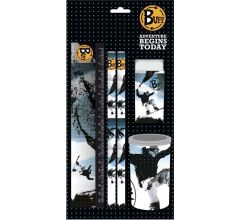 Buff the Brand - Liniaal - Potlood - Gum - Puntenslijper