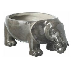 Schaal Olifant Keramiek Donkergrijs L41 x H16 x B24 cm