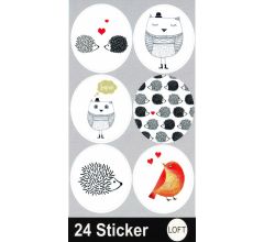 Fun Stickers - Cadeau stickers - 24 stuks - 2 pakjes