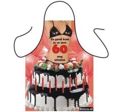 60 Jaar - Sexy Grappig Leuk Schort Keukenschort met leeftijd - Vrouw