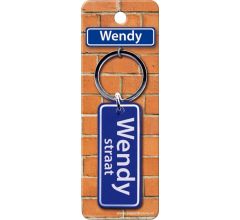Paper Dreams Sleutelhanger Straatnaam: Wendy 9 X 3 Cm Blauw
