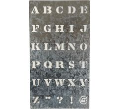 Zinken Verfsjabloon stempelsjabloon Letters Alfabet - kist letters - 20 x 36 cm