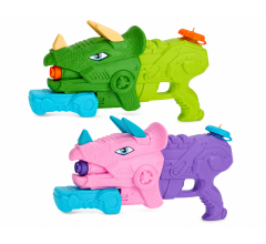 Dino Watergeweer Set van 2 – 28 cm – Groen & Roze – Waterpistolen met Trekkermechanisme – B