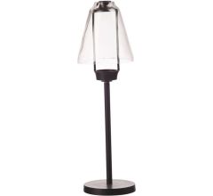 Pomax - Cabane - Theelichthouder op voet - Metaal & Glas - Waxinelichthouder - 11x11x39 cm