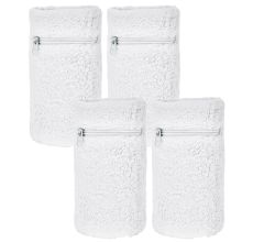 Arowell Premium Pols Zweetbandje Met Portemonnee En Rits – 12 x 8 Cm – Wit - 4 Stuks