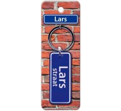Paper Dreams Sleutelhanger Straatnaam Lars 9 Cm Staal Blauw