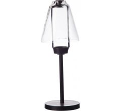 Pomax - Cabane - Theelichthouder op voet - Metaal & Glas - Waxinelichthouder - 11x11x27,5 cm