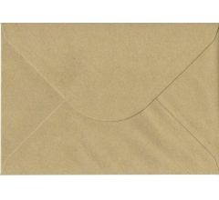 Benza wenskaart enveloppen langwerpig 16,2 x 11,4 cm = C6 - Bruine kraft - 40 stuks