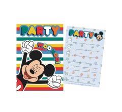 Disney Uitnodiging Met Envelop Mickey Mouse 14,5 Cm 5 Stuks