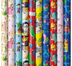 Luxe cadeaupapier inpakpapier voor kinderen 1 - 200 x 70 cm - 5 rollen