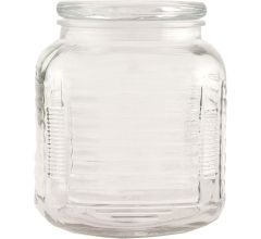 Clayre & Eef - Voorraadpot Glas met luchtdicht deksel - Ø 14 X 17 CM