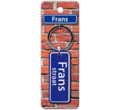 Paper Dreams Sleutelhanger Straatnaam Frans 9 Cm Staal Blauw
