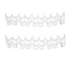 Papieren slinger Met Witte Duiven - 2 meter - 2 Stuks