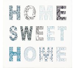 Clayre & Eef 62818 - Tekstbord - Hout -  40 x 2 x 40 cm - mdf - Home Sweet Home