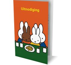 Nijntje - 6 Dubbele Uitnodigingen Met Envelop – Ik geef een feestje!