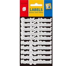 Peel off stickers - Hartelijk Gefeliciteerd - Wit - 60 stuks