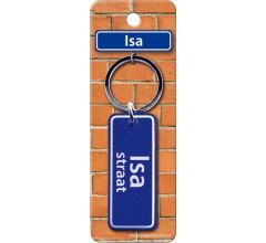 Paper Dreams Sleutelhanger Straatnaam Isa 9 Cm Staal Blauw