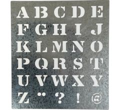 Zinken Verfsjabloon stempelsjabloon Letters Alfabet - kist letters - 40 x 36 cm