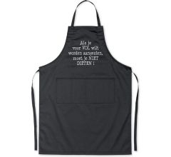 Als je voor vol wilt worden aangezien - Luxe Schort Keukenschort met tekst - Zwart