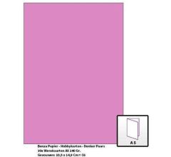 Benza Papier - Gekleurd Printpapier Hobbykarton 240 Gr. (Gram) A5 - Donkerpaars - 30 Stuks (Wenskaa