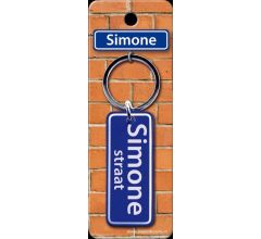 Paper Dreams Sleutelhanger Straatnaam Sonja 9 Cm Staal Blauw