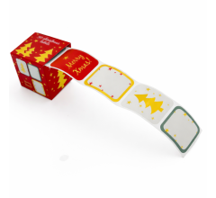 Kerst Naamlabels op Rol – 50 Stuks – 4 Feestelijke Designs – 5 x 4 cm – Cadeau Stickers Ker