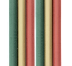 Benza Cadeaupapier - inpakpapier kerstpapier kraft - 2 meter x 70 cm - 6 rollen