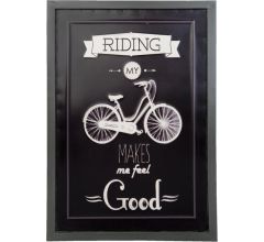 Clayre & Eef 6H0930 - Schilderij - 45 x 1 x 63 cm - ijzer - zwart