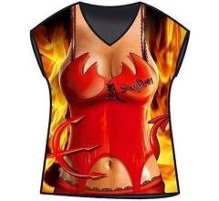 Benza T-Shirt - Sexy Devil - Sexy, Leuke, Grappige, Mooie - One size - Vrouw