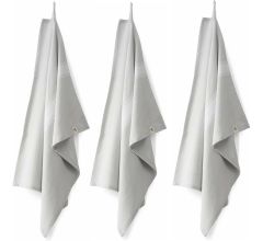 Walra Theedoek Dry Up - 50x70 - 100% katoen - Licht Grijs - 3 stuks