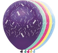 1 Jaar Feestballonnen - ballon - leeftijd - 5 stuks