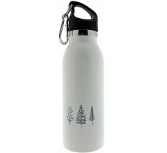 Drinkfles - Thermosfles - Geïsoleerd - Dubbelwandig - RVS - Wit - 0.5 liter