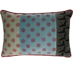 Pomax - Kimono fluwelen Sierkussen Kussen - Molentje & Flamingo - 40 x 60 cm