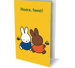 Nijntje - 6 Dubbele Uitnodigingen Met Envelop – Hoera Feest!