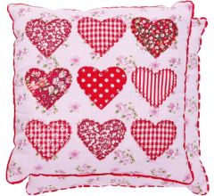 Sierkussen - 100% katoen - Harten - Hearts - 30 x 30 cm