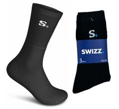 Swizz Sportsokken 6 paar - Zwart - Maat 35/38