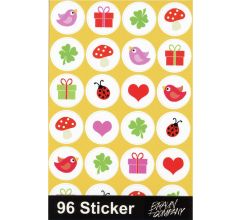 Fun Stickers - Cadeau Stickers - 96 stuks - 2 pakjes