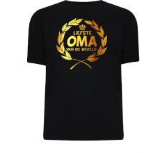 Funny shirt Gouden Krans T-Shirt - Liefste Oma van de wereld (maat xl)
